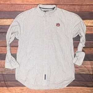 Auburn Tigers NCAA Collegiate Plaid Long Sleeve Preppy Sports Shirt